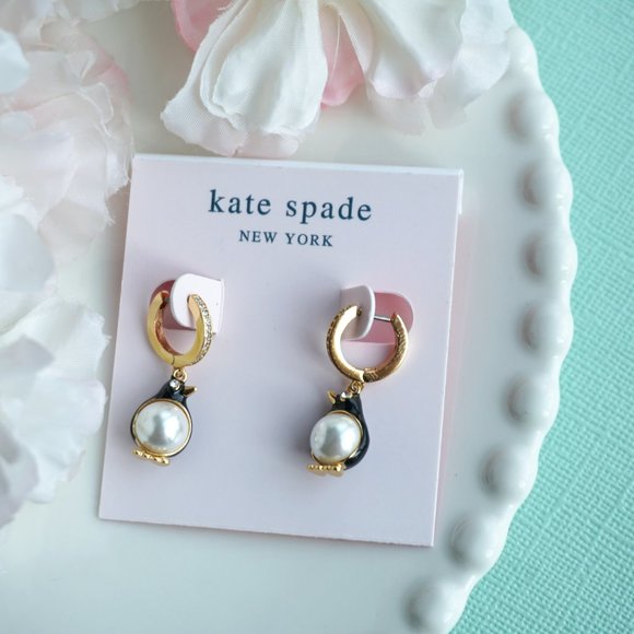 BNW cute Kate spade penguin earrings zicron earrings - Picture 7 of 7